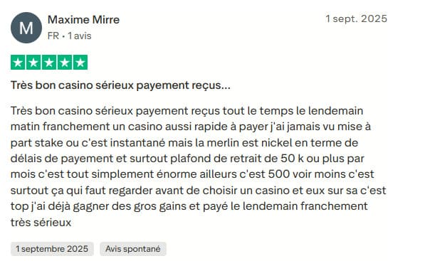Merlin Casino avis