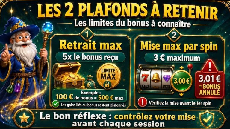 Merlin Casino limites bonus